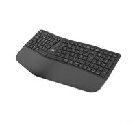 Clavier ergonomique - T'NB - ERGO - Sans fil rechargeable - Bluetooth et 2,4GHz - Repose-poignet intégré