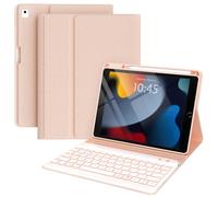 Clavier et étui pour iPad 7e / 8e génération 10,2 pouces 2018/2020, iPad Air 3e génération 2019, 2017, iPad Pro 10,5 pouces, étui avec porte-crayons, clavier BT sans fil amovible, étui