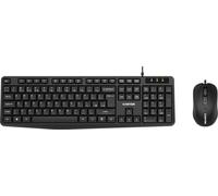 Clavier et souris Canyon SET-1, filaire, disposition DE Protégé contre les éclaboussures, port USB-A, résolution de la souris - 1600 DPI