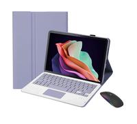 Clavier et Souris Combo pour Xiaomi Pad 7/7 Pro 11,2 Pouces 2025 - Pavé Tactile Magnétique, Compatible Multi-Système avec Protection Intégrale à 360° Étui Clavier sans Fil Amovible(Purple)