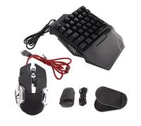 Clavier et Souris de Jeu à Une Main avec Adaptateur convertisseur pour Android et iOS - Connexion BT 4.0 - Jouez à des Jeux PC sur Mobile - Support réglable