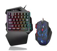 Clavier et souris de jeu - INF - Ensemble compact - Confort ultime - Sans fil - Noir
