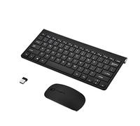 Clavier et Souris, kit Clavier et Souris sans Fil étanche 2,4 GHz Mince pour Ordinateur Portable(Noir), Clavier, Souris et Stylet de présentation, Clavier, Souris et Stylo de démonstration