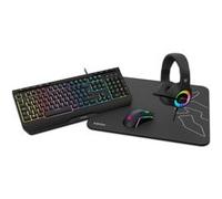 Clavier et souris Krom Kenya Noir Multicouleur Noir G