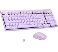 Clavier Et Souris Mécanique Sans Fil Fa98, Faible Profil Commutateur Rouge Clavier Sans Fil Avec Récepteur 2,4 G, 96 % Clavier, 98 Touches, Silencieux, Italien Qwerty Pour Pc Mac