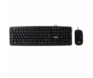 Clavier et Souris Nilox Flat Espagnol QWERTY Espagnol