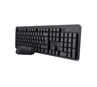 Trust ODY II Pack Souris Clavier sans Fil Silencieux AZERTY, Récepteur USB RF 2.4GHz, Clavier pour PC - Noir