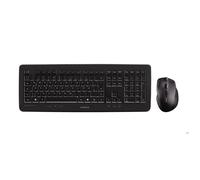 CHERRY DW 5100, Ensemble Clavier et Souris Sans Fil, Disposition Suisse (QWERTZ), Radio 2,4 GHz, Plug & Play, Souris Ergonomique pour Droitiers, Piles, Noir