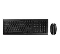 CHERRY Clavier et souris Stream Desktop Recharge - AZERTY, sans fil 2,4 GHz, rechargeable, noir