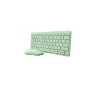 Trust Lyra clavier Souris incluse RF sans fil + Bluetooth QWERTY Italien Vert
