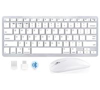 Clavier et souris sans fil pour Mac, clavier et souris rechargeables Bluetooth compatibles avec Apple MacBook, iMac, iPad (Argent)