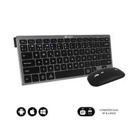 Ensemble clavier et souris sans fil OCO020 compact multi-appareils - Gris