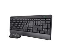 clavier et souris Trust Trezo Noir Espagnol Qwerty