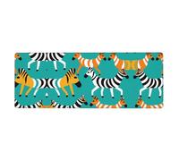 Clavier et tapis de souris extra large Zebra à deux têtes, 30,5 x 80 cm, répond aux besoins du bureau, des jeux et des études, créant une expérience de bureau confortable et efficace.