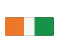 Clavier et tapis de souris imprimés drapeau de la Côte d'Ivoire (30,5 x 80 cm), tapis de souris de jeu de bureau, confortable et durable