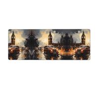 Clavier et tapis de souris XL London Color Taxi (30,5 x 80 cm), convient pour les ordinateurs, les consoles de jeux, etc., convient pour le bureau et l'étude, améliorant l'efficacité et le confort