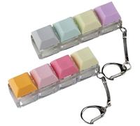 Clavier Fidget Toy, 2 pièces Clavier Fidget Compact soulagement du Stress Jouet à 4 Touches avec chaîne Porte-clés Portable avec Son de clic Clair pour l'anxiété, Porte-clés