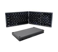 Clavier Fil Pliable, Clavier BT avec pavé Numérique, /iOS/, Gris, Ultra Fin, Rechargeable, Portable pour Les à Domicile, au Bureau, Clavier Fil