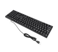 Clavier Filaire, Clavier d'ordinateur Clavier de Jeu Filaire USB K1800 Clavier de Langue Minoritaire 104 Touches Câble de 4,9 Pieds Conception Ergonomique Clavier Noir pour