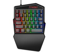 Clavier filaire élégant, léger, étanche, une main, 35 touches, rvb, pour ordinateurs PC