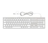 Clavier filaire en aluminium pour Apple Mac, clavier britannique extra fin avec pavé numérique.