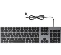Clavier Filaire Entièrement En Aluminium Pour Apple Mac Os ¿ Connexion Facile Par Câble Plug-N-Play, Clavier Usb Chic Et Élégant Avec Pavé Numérique Pour Imac, Mac Mini Ou Macbook ¿ Gris