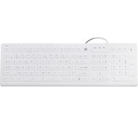 - Clavier Filaire Médical 100% Etanche Certifié Ip68, Résiste À L'Eau Et À La Poussière, Rétroéclairé, Layout Français Azerty, Revêtement Silicone Facilement Nettoyable, Antibactérien- Blanc