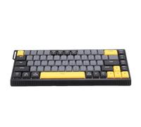 Clavier Filaire rétroéclairé RVB 68 Touches, Conception Compacte Peu Encombrante avec Câble de Type C Détachable, Touche Complète Anti-Image Fantôme pour Ordinateur Portable (Gris Noir)