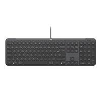 Logitech Signature Slim Wired K620 for Business, clavier de taille, USB-C prêt à l'emploi, portable, touches à microcharnières, Windows/Mac/Chrome/PC/ordinateurs portables, Français AZERTY - Graphite