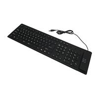 Clavier filaire USB, 109 touches, 109 touches, clavier pliable en silicone pour bureau à la maison (noir)