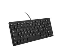 Clavier filaire USB 78 touches, options multilingues pour PC/ordinateur portable, design silencieux et compact (français)