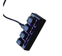 Clavier Filaire USB à 4 Touches, Coupe, Copie, sélection de la durabilité pour Les écoles et Les Bureaux, Les Joueurs et la Saisie de données, Clavier Programmable