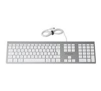 Clavier filaire USB-A plug and play MAX - pavé numérique et raccourcis clavier - gris argenté