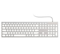 Clavier filaire USB pour Apple Mac, clavier d'ordinateur en aluminium avec pavé numérique compatible avec Magic, iMac, MacBook Pro/Air et PC Blanc