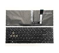 Clavier for ordinateur portable MSI, disposition RU/US, compatible avec les modèles MS-15H1/15H2/15K1/15HK/17S1/1585/1583, Cyborg 15 A12V/A13V/A13U/A13VF et Cyborg 15 AI A1V(White backlit US)