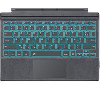 Clavier Français Compatible Avec Microsoft Surface Pro 7 Plus/Pro 7/Pro 6/Pro 5/Pro 4/Pro 3, Clavier Azerty Bluetooth Avec Pavé Tactile, Rétroéclairage Led 7 Couleurs, Batterie Rechargeable