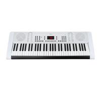 Clavier Piano Numerique Electrique Synthetiseur 61 Touches 300 Sons LCD Blanc