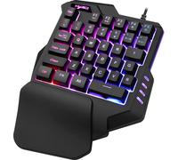 Clavier G92 à une main avec 35 touches, effet de rétroéclairage RGB | USB plug-and-play | Prend en charge l'enregistrement de macros | Design ergonomique