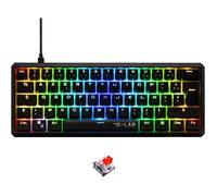 Clavier Gamer - KEYZ THALLIUM TKL - Mécanique (Switch Rouge) - Hot Swappable - RGB - Filaire - Azerty - Noir