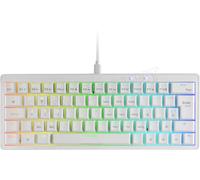 Mars Gaming MKMINIPRO, Français, Clavier Mécanique Compact 60%, Commutateurs Mécaniques Hot-Swap, Éclairage RGB Chroma, Antighosting, Multiplateforme, Switch Marron Français, Blanc