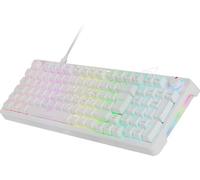 MARS GAMING MKPRO, Clavier Mécanique Gaming Complet, RGB Chroma, Switches Mécaniques Hot-Swap, Antighosting, Molette de Contrôle, Logiciel Avancé, Multiplateforme, Switch Silent, Français, Blanc