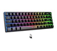 The G-Lab Keyz Hydrogen WL Noir - Clavier Gamer sans Fil 60% AZERTY - Triple Mode 2,4GHz Bluetooth Filaire - Clavier Gaming Silencieux RGB - PC,PS4,PS5