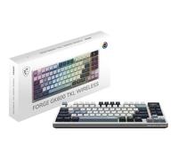 MSI Clavier gamer sans fil mécanique Forge GK600 TKL Bluetooth RGB Blanc/Noir