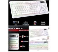 Clavier Gamer - SPIRIT OF GAMER - K60 - Sans fil Bluetooth - Rétroéclairage RGB - 15 effets RGB