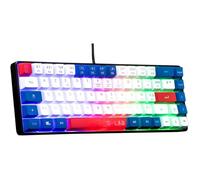 Clavier Gamer - The G-Lab - KEYZ HYDROGEN - 60% Format Compact - Rétroéclairé - Filaire - Bleu/Blanc/Rouge
