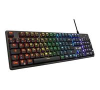 The G-Lab Clavier gamer KEYZ PLATINIUM Mécanique (Switch rouge) Ultra-low profile RGB Azerty Noir