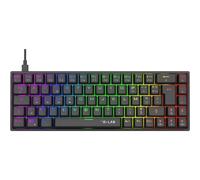 The G-Lab - Keyz Titanium - Clavier Gaming 65% AZERTY, USB - Clavier Mecanique Switch Rouge - RGB 100% Personnalisable, Anti-Ghosting, Macros programmables - pour PC, PS4, PS5, Xbox - New (Noir)