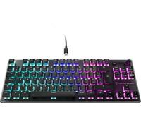Turtle Beach Vulcan TKL - Clavier de Jeu mécanique Compact RGB, rétroéclairage AIMO LED Touche par Touche, interrupteurs linéaires Titan, Plaque supérieure en Aluminium, molette multimédia, Noir