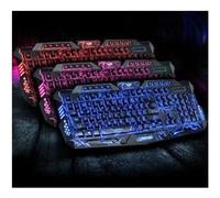 Clavier Gamer USB pour PC HP Retro Eclaire LED Lumineux AZERTY (NOIR) Noir G
