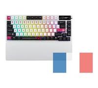 Clavier gaming ASUS ROG Azoth X AZERTY - 75%, Switchs ROG NX V2 hot-swap, écran OLED, tri-mode sans fil, RGB par touche, repose-poignet silicone, blanc G